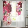 Красивые розы и цветы гиацинта. Прозрачные шторы. Вуаль для спальни. Прозрачная штора для окна гостиной. Кухонные тюлевые шторы.
