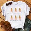 Women T Shirts Fashion Womens Cartoon Graphic Finger Nail Cute Printed Top Tshirt Female Tee Shirt Ladies Clothes T-shirts
