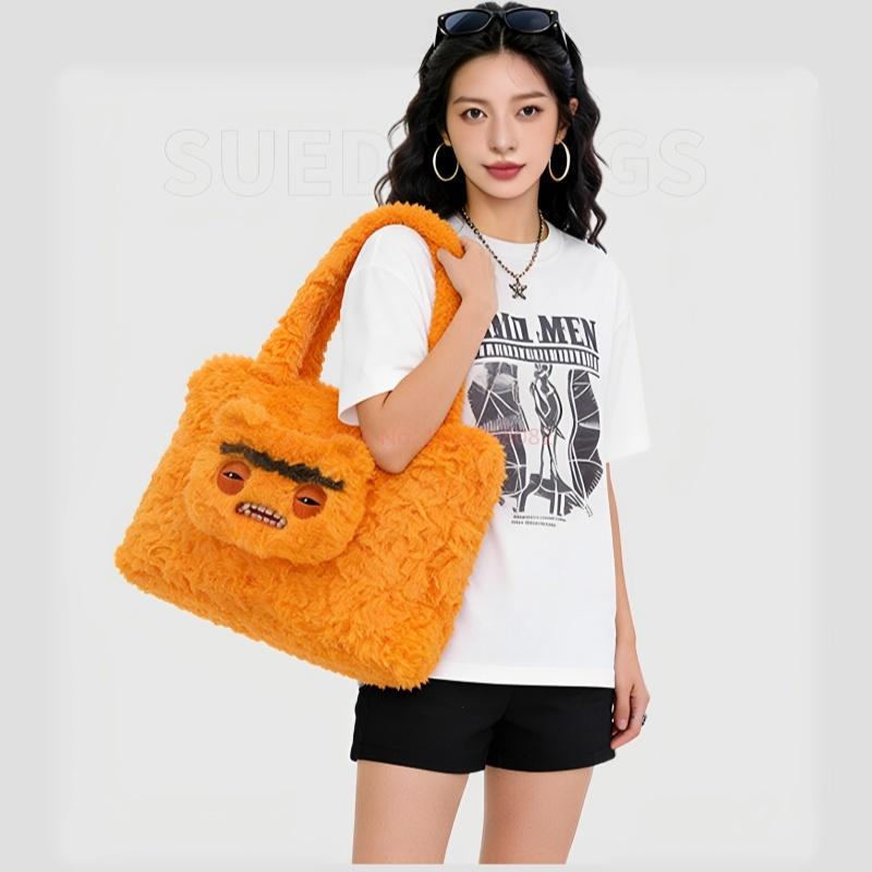 Mr Buttons Screech Black Monster Crossbody Bag Ugly Cute Doll Shoulder Bag Street Fashion Casual Wear Collectible Gift