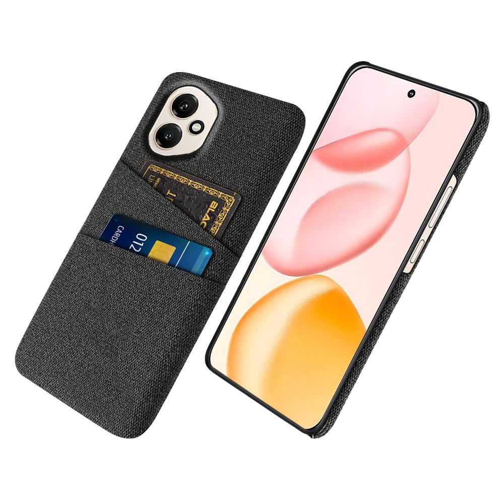 For Honor 400 5G (Global) Case Cloth+Hard PC Phone Cover with Dual Card Slots