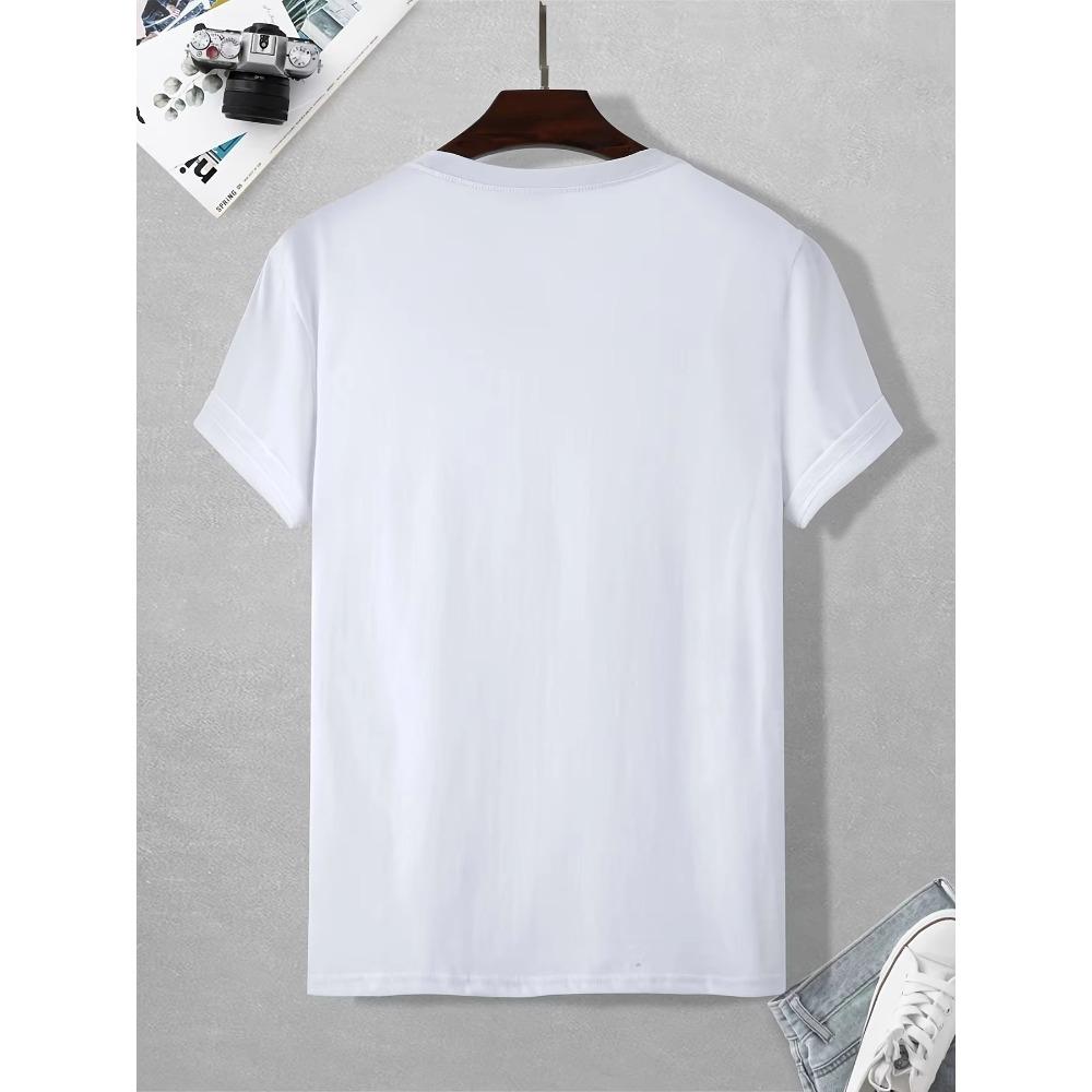 Men's 100 Summer Loose Fit OK Printed T-shirt Tops Cool Design Street Short Sleeve Top Tee Clothing