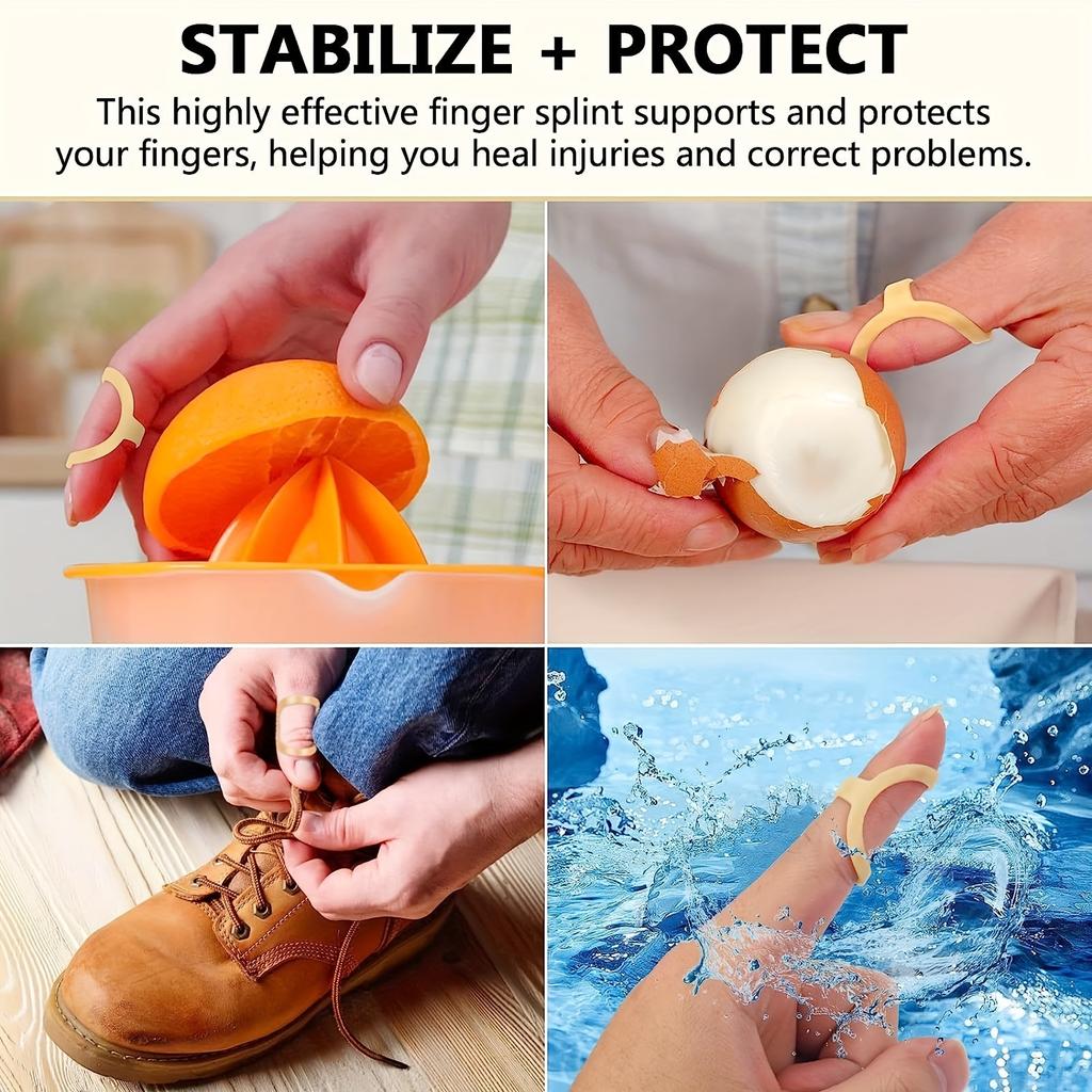 3 шт. шина для пальца — овальной формы для пускового пальца, скоба-выпрямитель для большого, среднего, мизинца и безымянного пальцев — регулируемая посадка (Размеры 2-14)