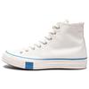 UNDEFEATED X 1970s Lace-up High Top Canvas Shoes Unisex White and Blue