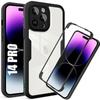 Full Case - E.F.CONNECTION - for iPhone 14 Pro - Black - 360° Protection - Shockproof