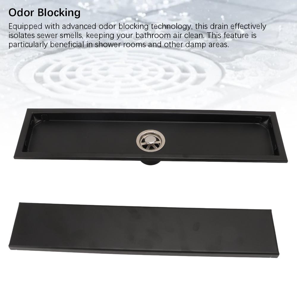 Invisible Shower Drain Rectangle Floor Drain Large Capacity Linear Floor Drain  Laundry Room