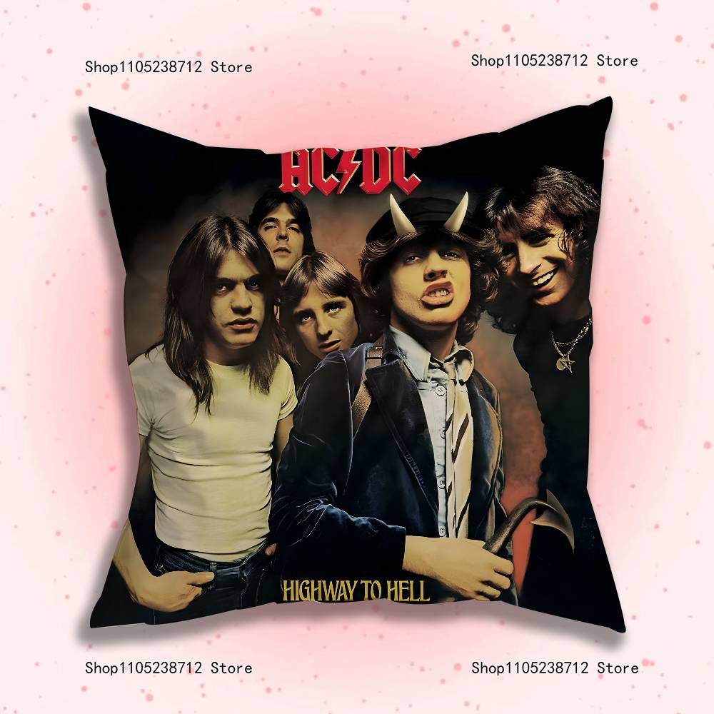 Крутые чехлы на подушки с изображением певца A-ACDC Rock Band, мультяшные, декоративные для дивана, для дома, двусторонняя печать, короткий плюш, милые чехлы на подушки
