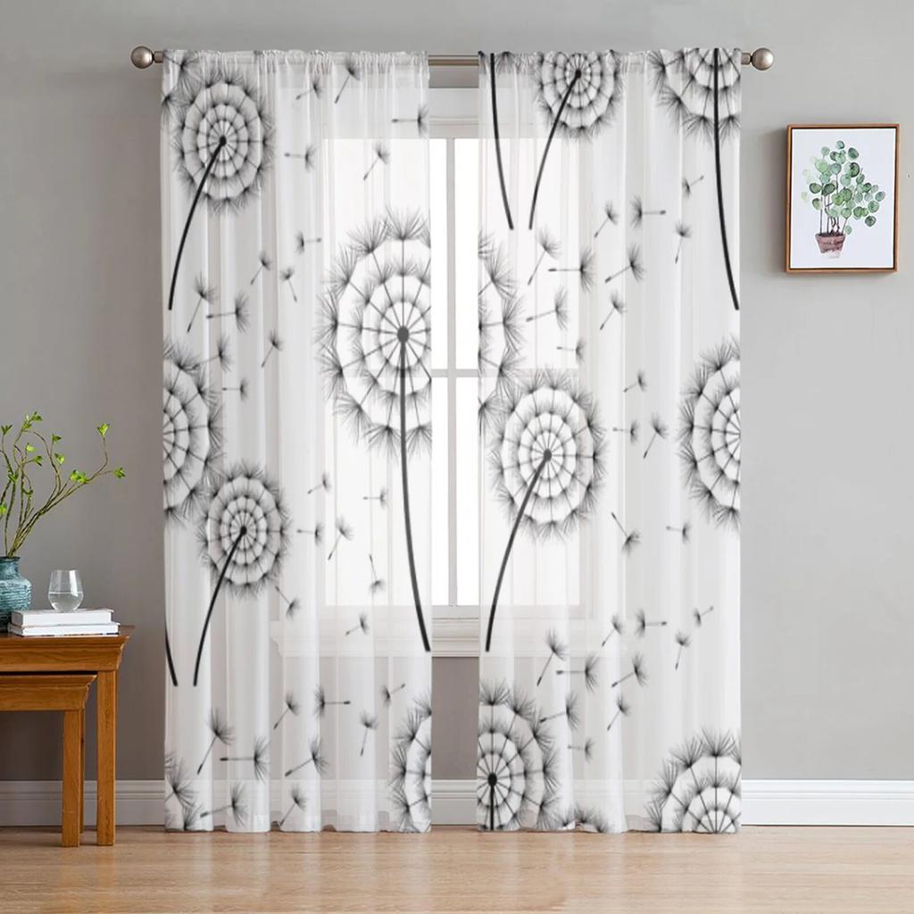 Прозрачные шторы с растительным дизайном, оконные шторы для гостиной, спальни, жалюзи, детская комната, домашний декор