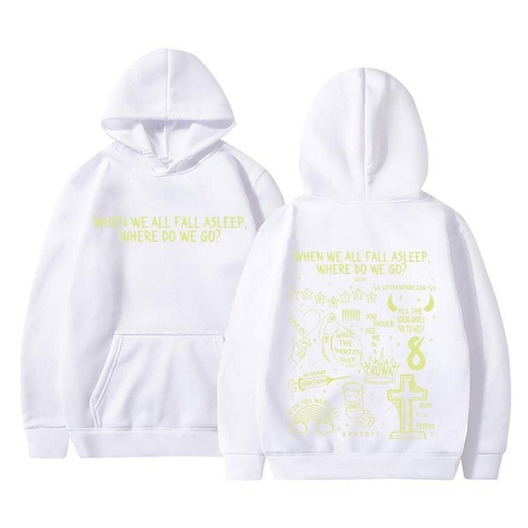 Когда мы все засыпаем, куда мы идем Графическая толстовка Мужская Женская Хип-хоп Модная толстовка Мужская Винтажная Y2k Популярные толстовки