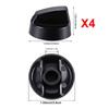 4Pcs Replacement Switc Knob Plastic Knob Gas Stove Control Knob General Range Oven Knob Cooker Hob Knob For Benchtop Burner
