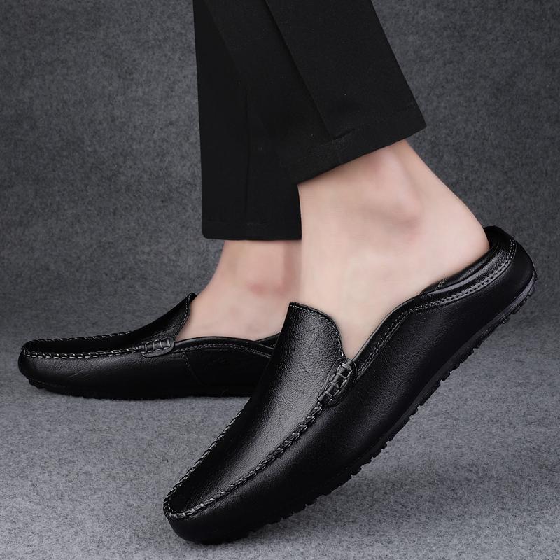 Fashion Mens Slip On Shoes Genuine Leather Men Casual Shoes High Quality for Men Business Shoes Classic Lightweight Men Loafers