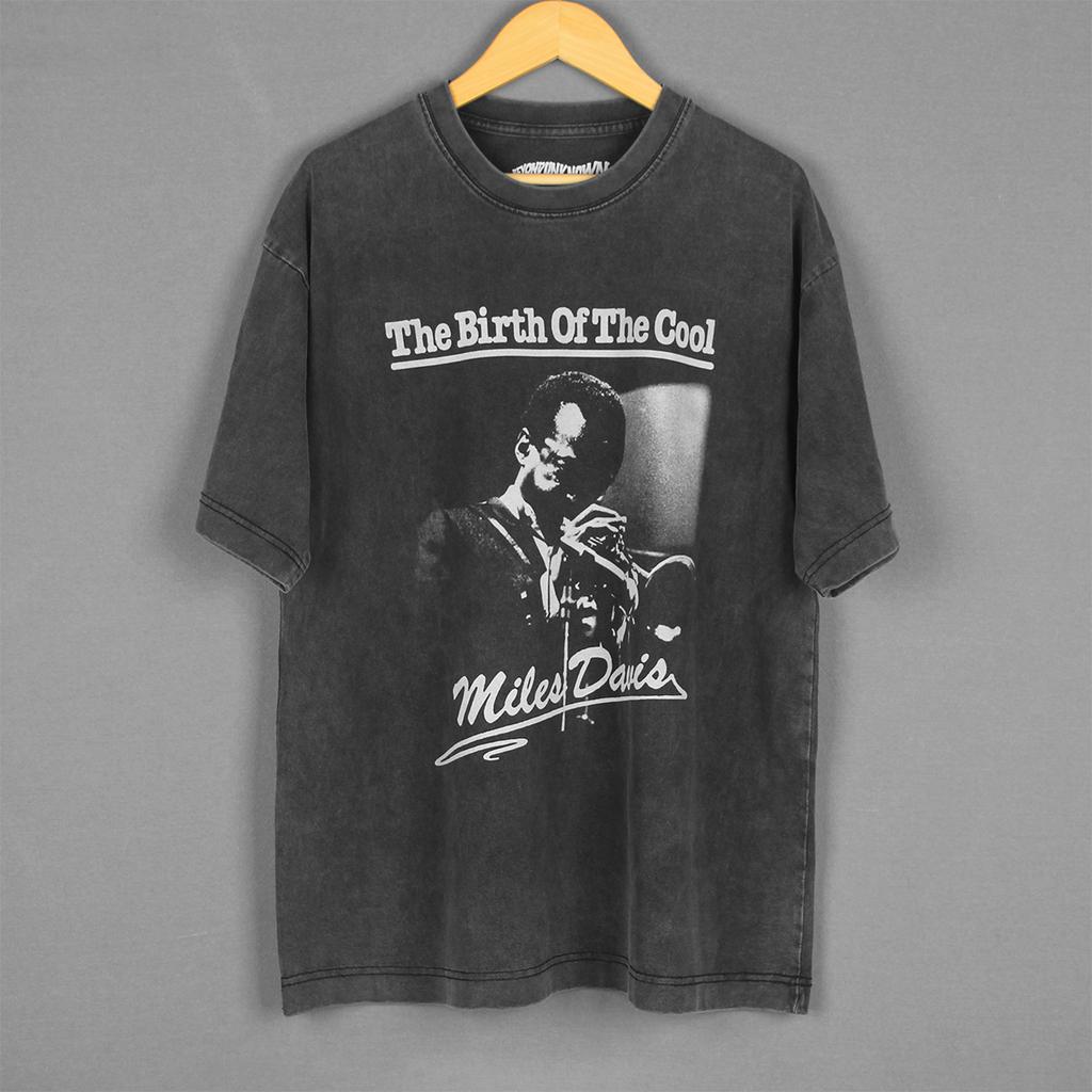 Miles Davis TShirt The Birth Of The Cool Jazz Music John Coltrane Herbie Hancock Print Short Sleeves Washed Mens Tops Shirt
