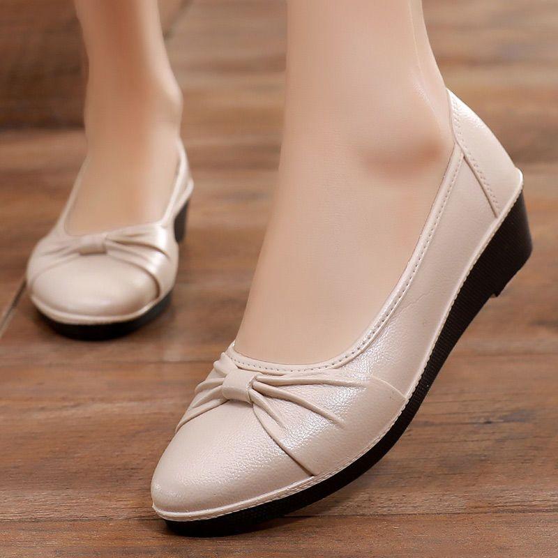 Одиночные туфли с неглубоким носком женские рабочие туфли с бантом легкие непромокаемые туфли противоскользящие и водонепроницаемые