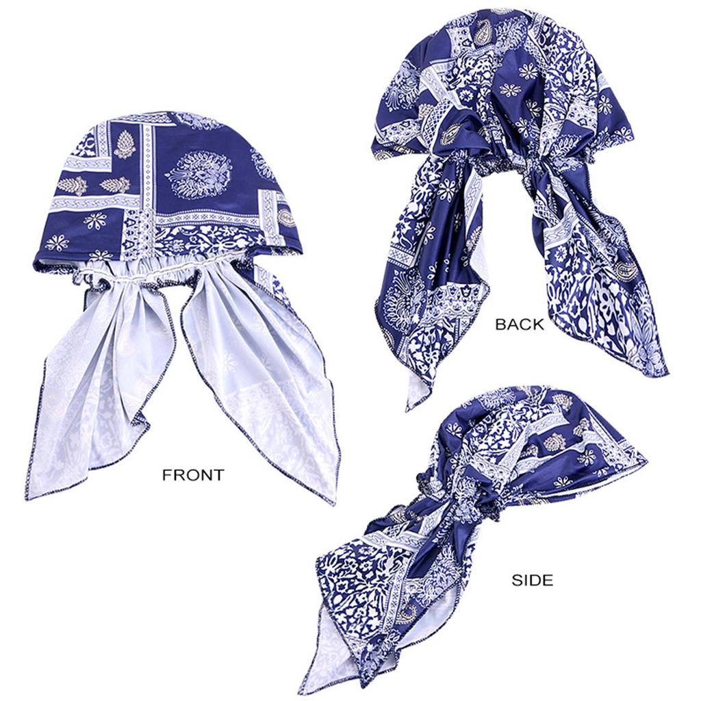 Fashion Headscarf Hat New Women Hat Flower Print Bandana Scarf Muslim Chemo Hat for Parties Travel and Daily Use