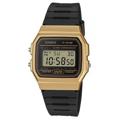 Часы CASIO кварцевые F-91WM-9A унисекс дешевые Casio золотые