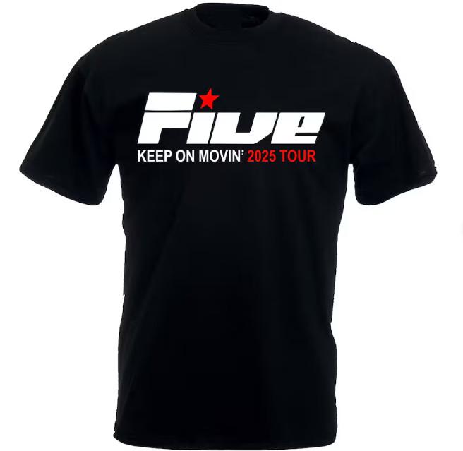Keep on Movin 2025 UK Tour T-shirt, Couple Matching Five Concert Shirt