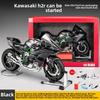 Спрей 1/6 Масштаб Модель Мотоцикла Kawasaki H2R H2 Металлическая Игрушка Мотоцикл С Имитацией Звука и Света Сплав Декоративный Подарок для Мальчика Мужчины