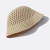 Women Basin Hat Hollow Breathable Sun Protection Fisherman Hat Solid Color Dome Short Brim Anti-UV Bucket Hat