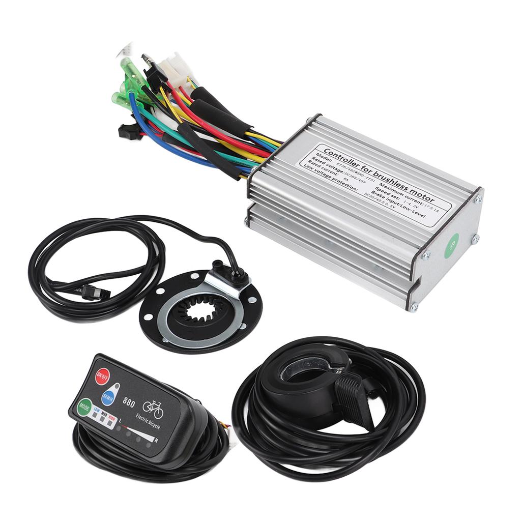 Electric Bicycle 17A Controller with KTLED880 Display Sensor Throttle Kit for 350W Motor
