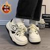 Campus Wind Velvet Love Little White Shoes Women's Winter Thickened Warm Two Cotton Shoes Student Versatile Sports Board Shoes