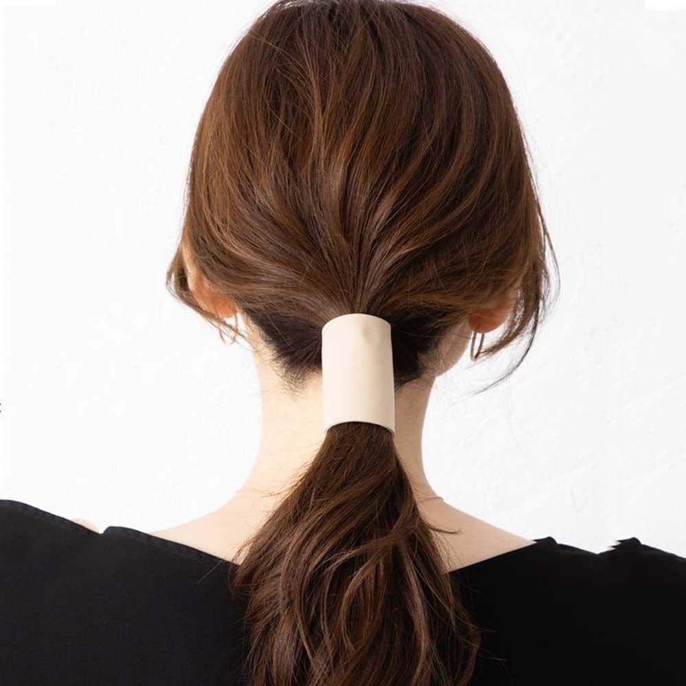 Hair Wrap PU Leather Hair Band Ponytail Holder Women's hair clips Korean Style Hair Cuff