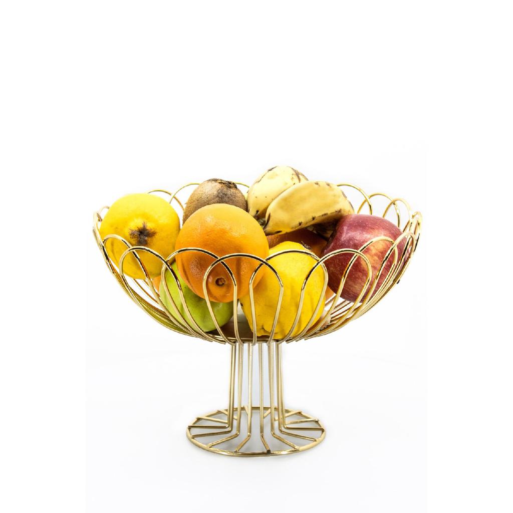 Корзина для фруктов из золотистого металла в виде ромашки, декоративная, в виде ромашки, Кухня, Гостиная, Гостиная