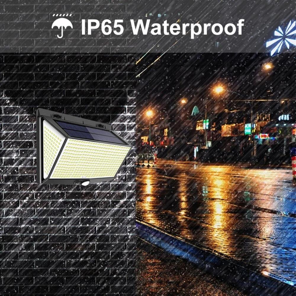 4PCS 468 LED Solar Motion Sensor Wall Lights Waterproof 3 Modes Security Solar Powered Lamp Outdoor Lighting for Garden Yard Path Garage