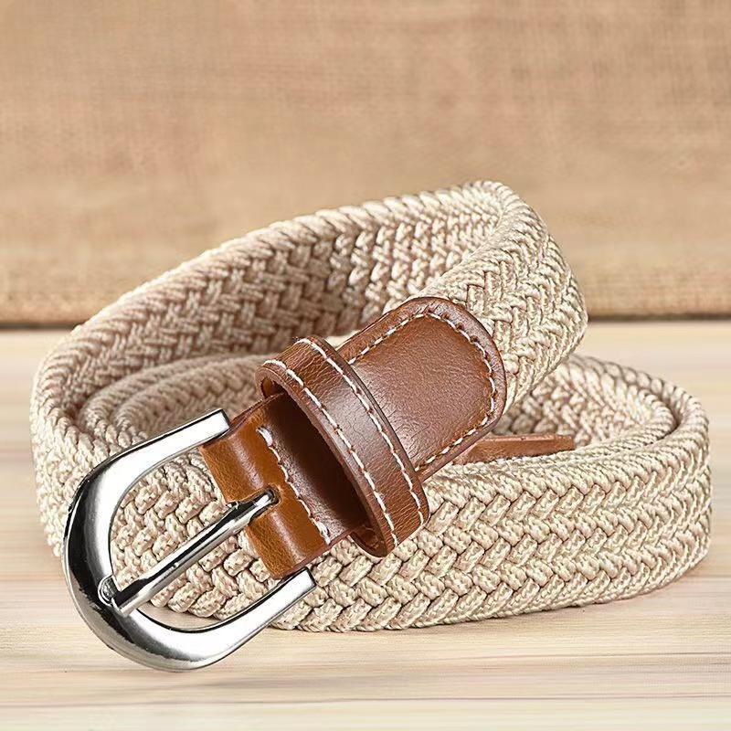 Factory Made High Quality Golf Comfortable Leisure Belt Wide Fine Elastic Woven for Men and Women