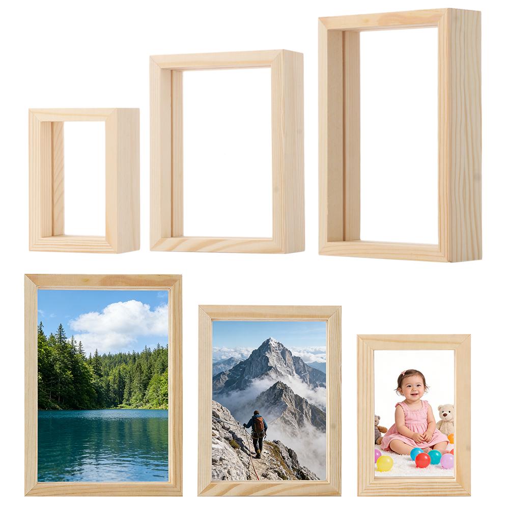 Mini Fashion Art Wooden Picture Holder Vintage Photo Frame