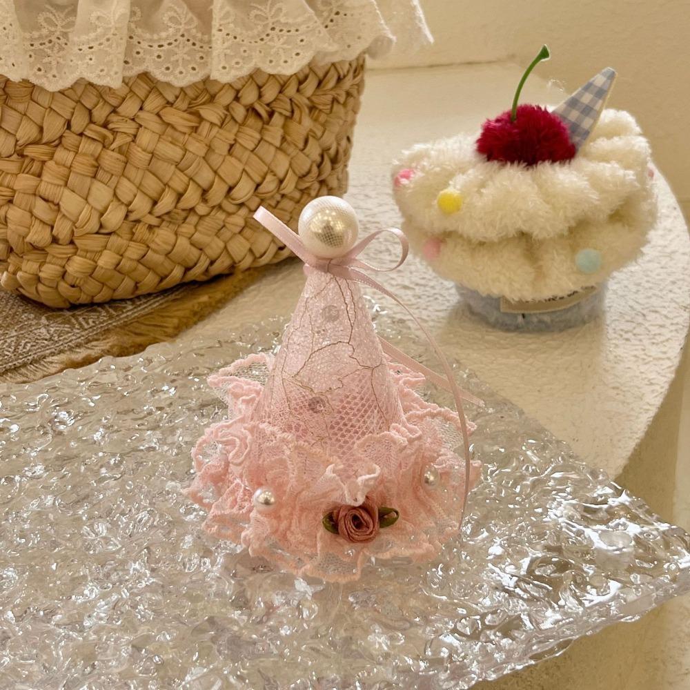 Bow Birthday Crown Embroidery Birthday Cap Cute Birthday Hat Hairpin  Birthday Decoration