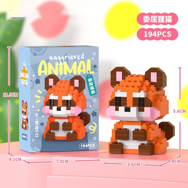 Animal Cat Bricks Constructor Set Micro Building Blocks Children Toy Adult Particle Building Block Dog Mini Toys Home Decoration
