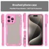 Серия Armor Чехол для iPhone 15 Pro PC+TPU Полупрозрачный Матовый Финиш Защитный Чехол для Телефона