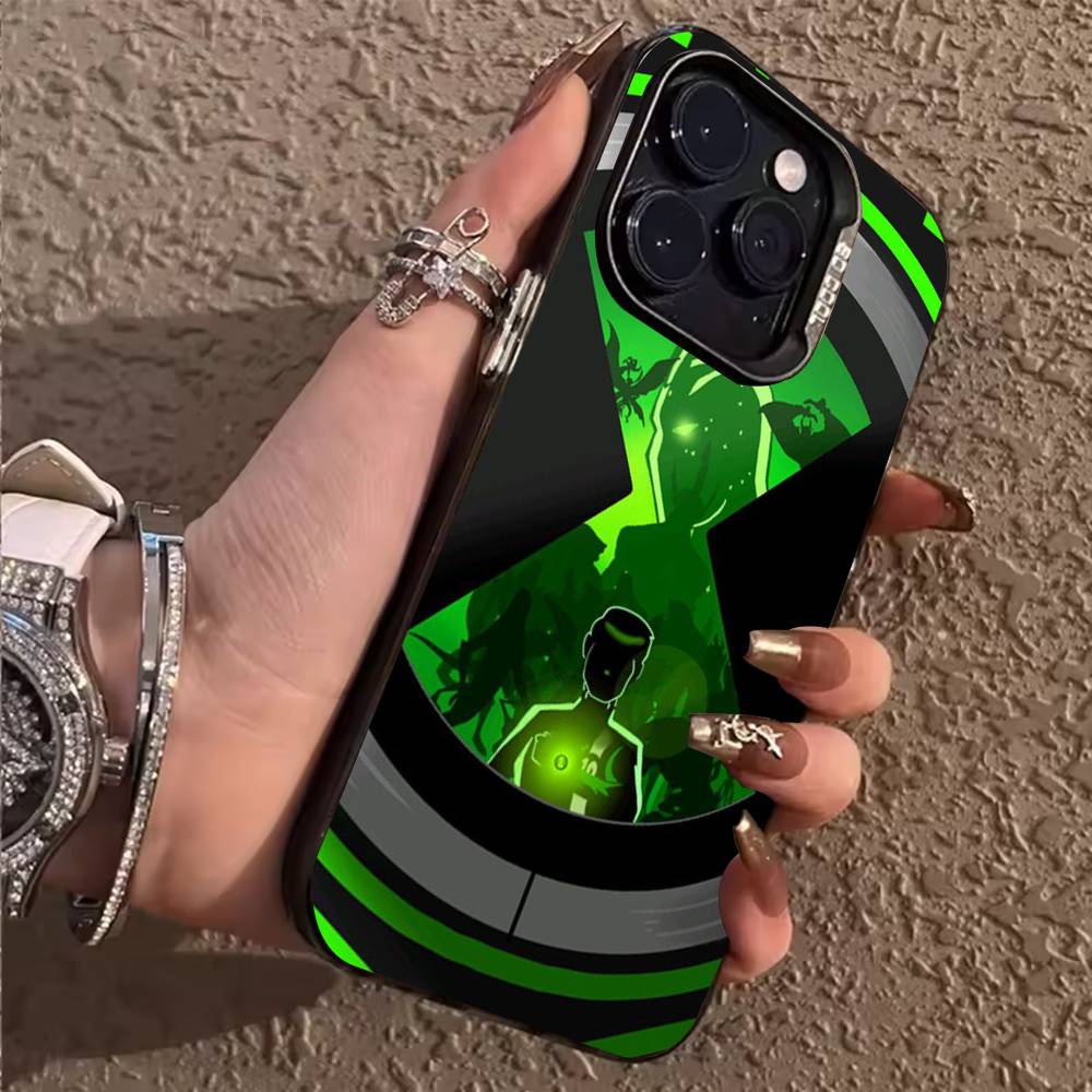 Чехол для телефона-часов B-Ben10 O-Omnitrix для iPhone 17,16,15,14,13,12,11,Pro,X,XS,Max,Plus Мягкий Черный Чехол