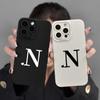 Чехол для iPhone 15: Дизайн с большой буквой N Heart, полная защита линз, устойчивость к износу и падениям