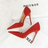 Fashion Fashion Lady Pointed Toe Stilettos High Heels Silks Satins Sexy Party Office Shoes for Women Summer Female Pumps