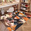 Haikyu Print Rug, Washable Floor Carpet, For Entryway Dorm Laundry Room Office Study, Home Decor Birthday Christmas Gift