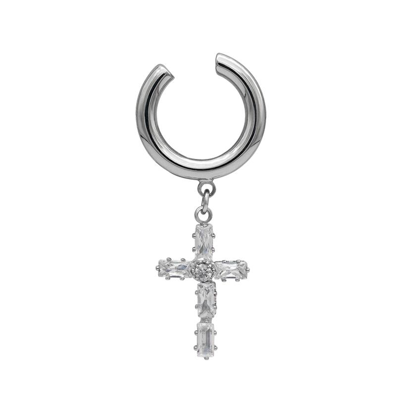 Превосходные чувствительные серьги с асимметричной пряжкой из циркония без пирсинга можно носить с клипсами для ушей