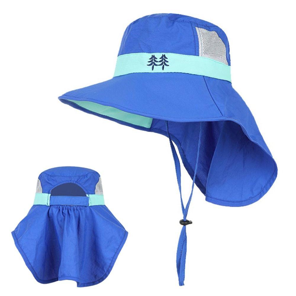 Outdoor Boy Girl Beach Cap Sun Hat Children Bucket Hats Wide Brim Cap UV Protection