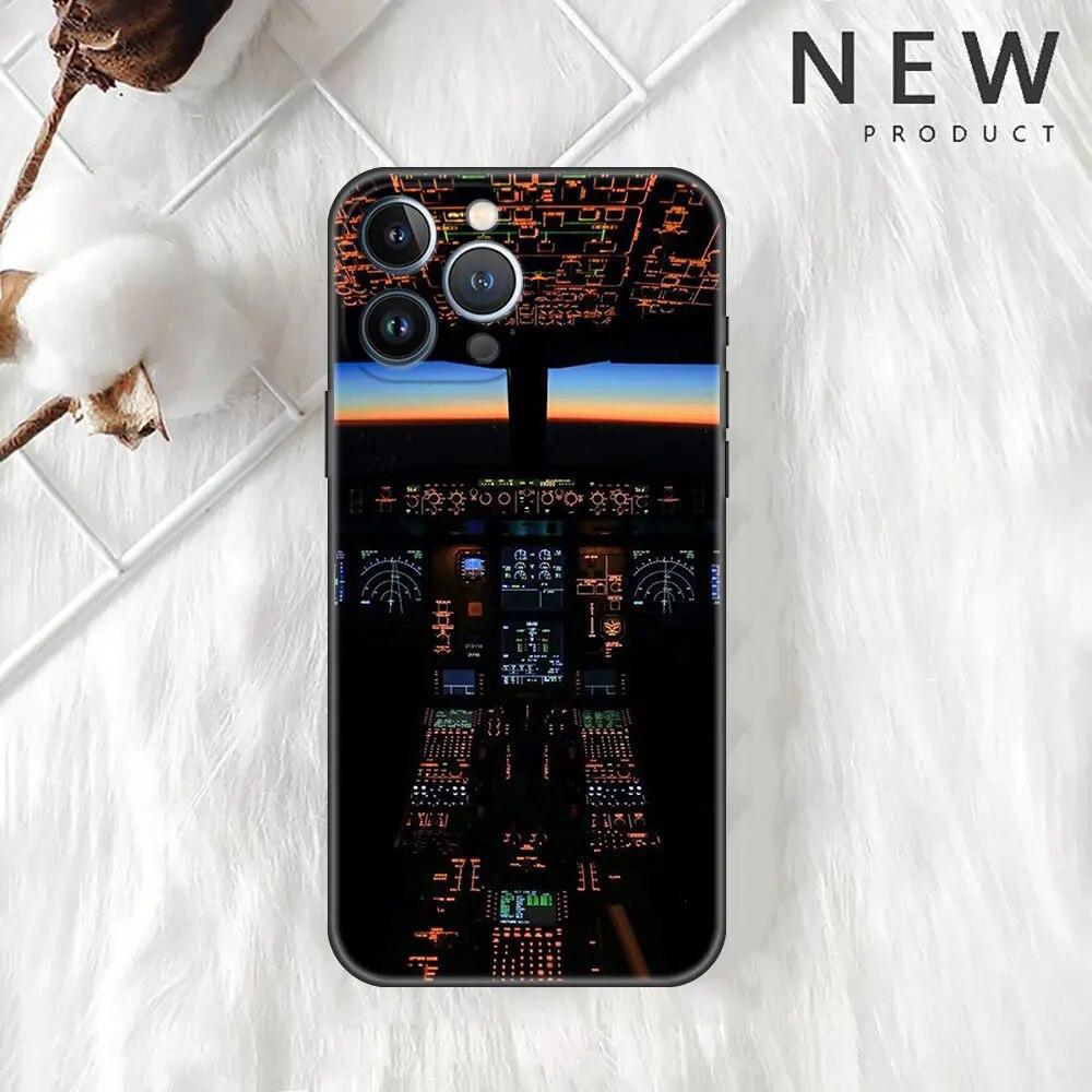 Чехол для Apple iPhone 11 13 12 14 Pro 7 Plus XR X XS Max 6 6S SE Phone Funda Aviation Самолет Вертолет Кабина Инструмент