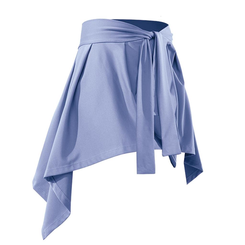 Женская юбка, эластичные брюки-кюлоты для йоги, женские спортивные шорты, легкие узкие однотонные бегуны с высокой талией