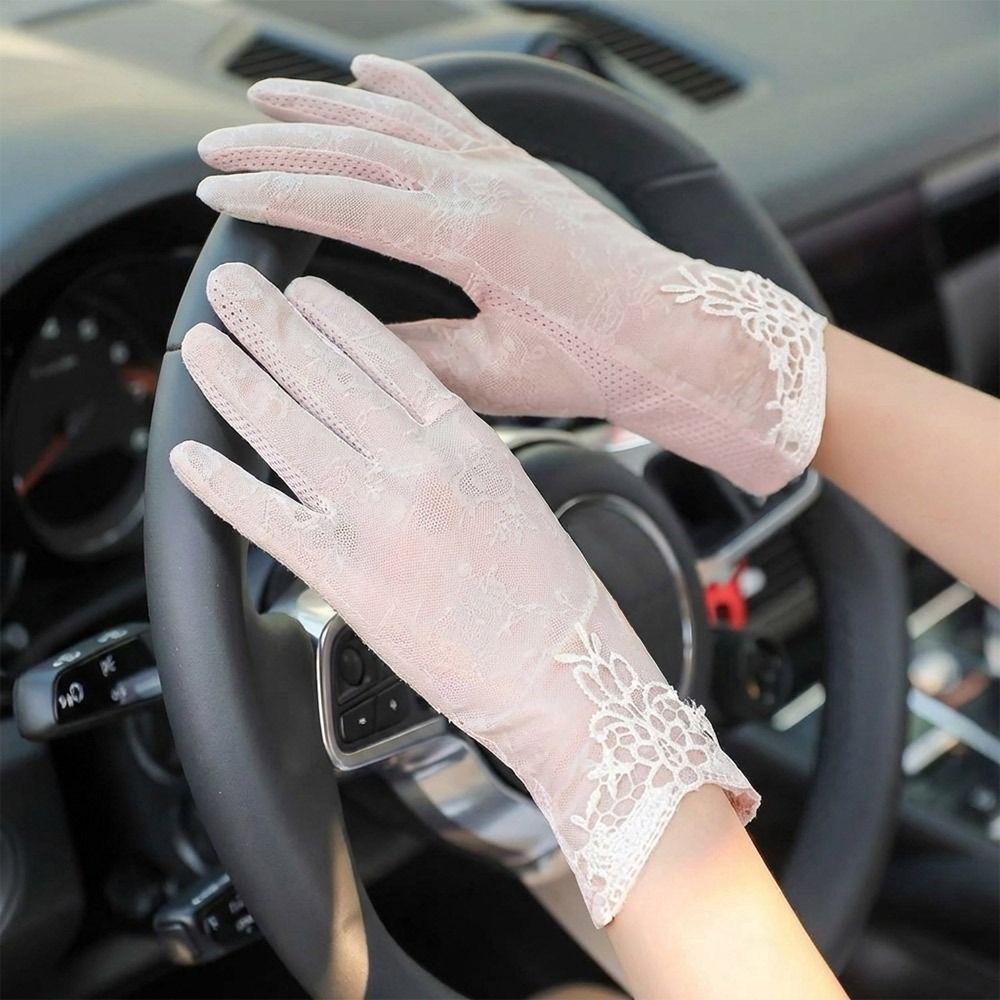 Sun Protection Sun Protection Gloves Lace Touch Screen Gloves Driving Mittens Driving Cycling