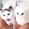 Simulation Furry Hanging Cat Realistic Cat Doll Animal Figurines Plush Hanging Kitten Toy Cute Kitten Model Gift Home TV Decor