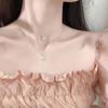 New Sparkling Double Layer Butterfly Pendant Necklace Exquisite Collar Chain Jewelry for Women Banquet Party Holiday Jewelry