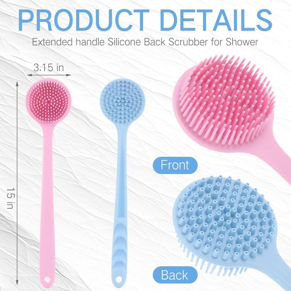 Anti Slip Shower Brush Soft Bristles Body Exfoliator High Quality Back Scrubber Men and Women