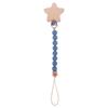 1 Pc Useful Safety Baby Pacifier Chain Beech Wood Star Beads Anti-drop Soft Nipple Bracket Holder Toddler Toys Holder