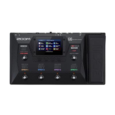 Гитара ZOOM Zoom G6 черного цвета, оснащена цветным сенсорным экраном Multi-Effector 4,3 дюйма