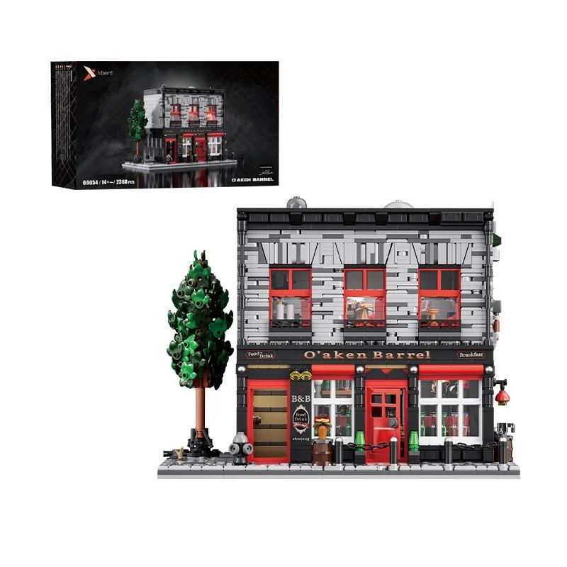 Non-Toxic Tavern Antique Shop Building Blocks Moc City Street Scene Architectural Model Bricks Desktop Ornaments Kids Educational Diy Toys