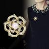 Camellia Brooch, High-end Feminine Charm, Delicate and Elegant Pearl Brooch