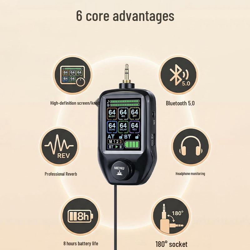Премиальная беспроводная двойная UHF Bluetooth-микрофонная система для пения
