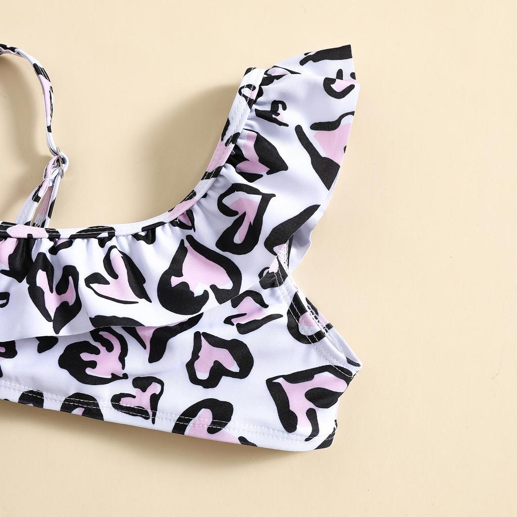 Детский купальник-двойка с принтом сердечек для пляжа и горячих источников, 2022