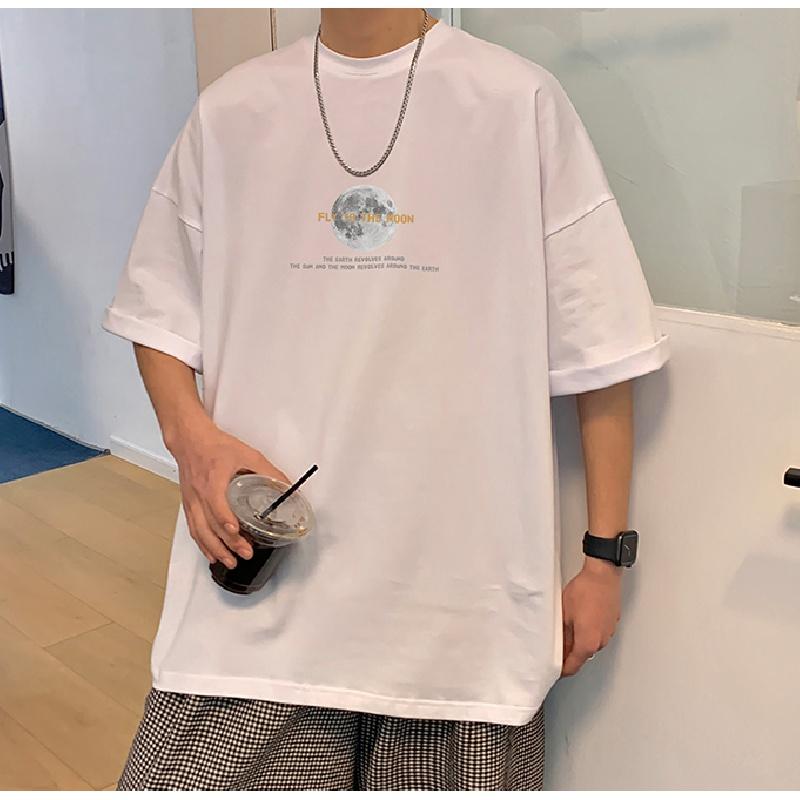 Мужские футболки с коротким рукавом с буквенным графическим принтом, модные брендовые футболки для мужчин, мужская одежда, повседневная футболка, мужские летние топы в корейском стиле ретро для